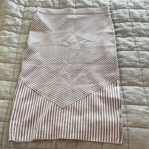 Rachel Zoe Knit Midi Skirt Medium NWT Chevron Stripe Stretch